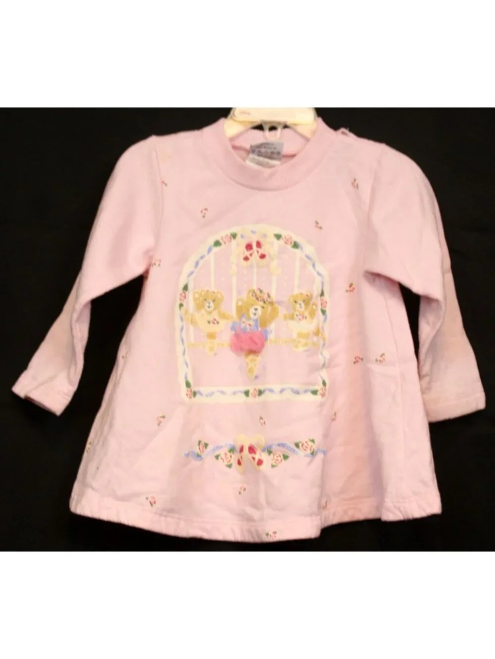 Spumoni 2pc Outfit 3T Medium Teddy Bear Ballerina Pink Sweatshirt Pants